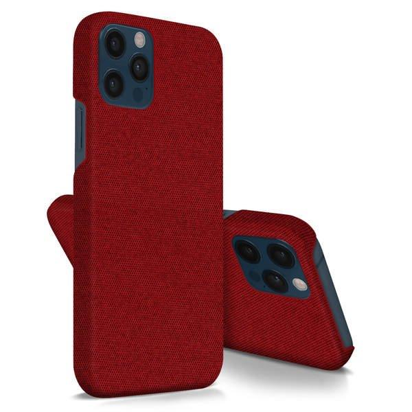 Avizar  Coque iPhone 12 / 12 Pro Tissu Rouge 