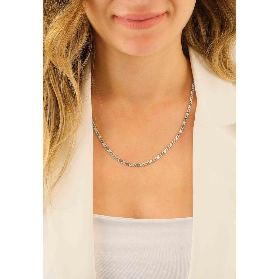 MUAU Schmuck  Collier Carrera or blanc 750, 3,5mm, 50cm 