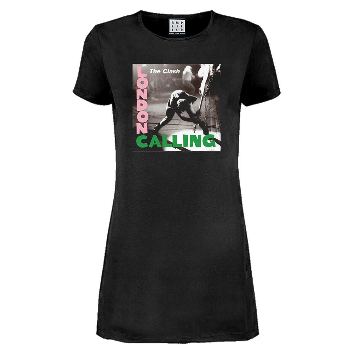 Image of London Calling Tshirtkleid Damen Charcoal Black S