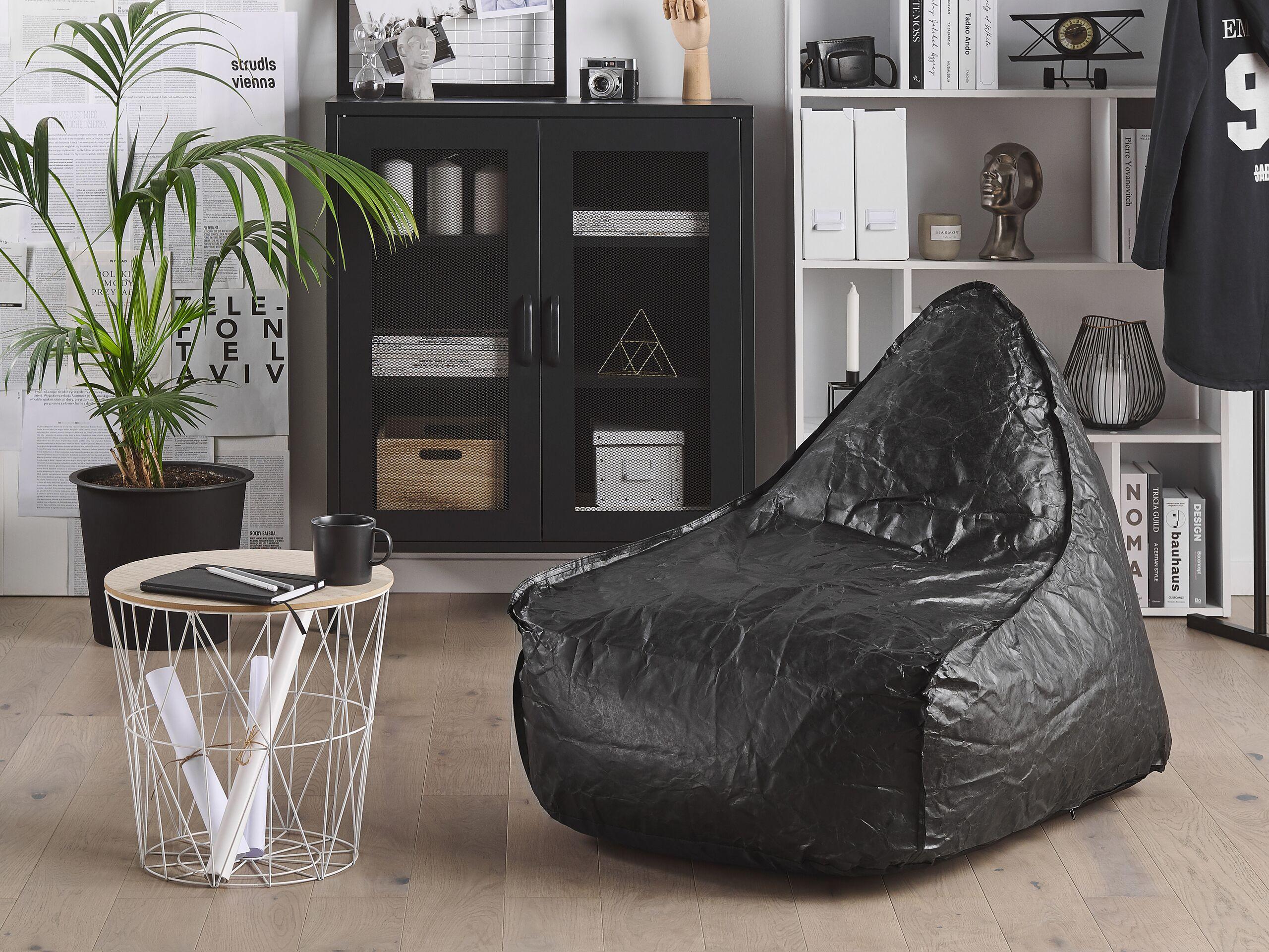 Beliani Pouf poire en Matière synthétique Moderne DROP  