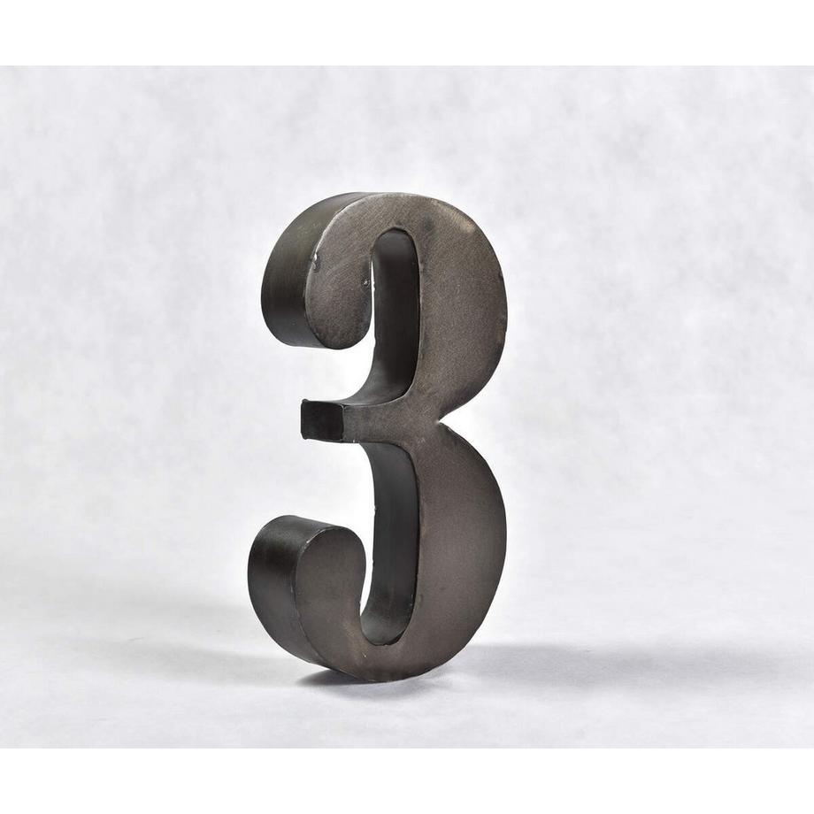 mutoni Deko-Zahl "3" Stahl 31cm  