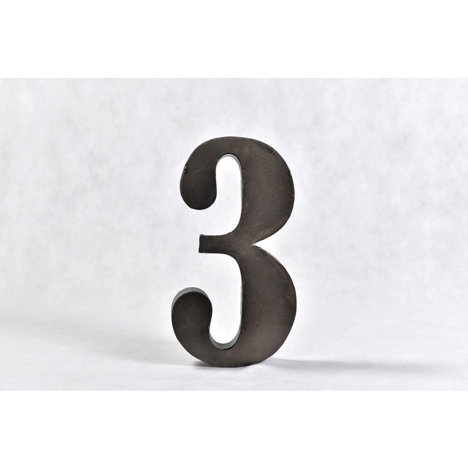 mutoni Deko-Zahl "3" Stahl 31cm  