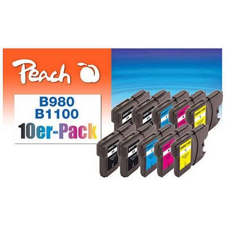 Peach  Tinte Brother LC-980/1100 Multipk. 10 4x13 6x7,4ml 4x bk, 2x c, m, y 