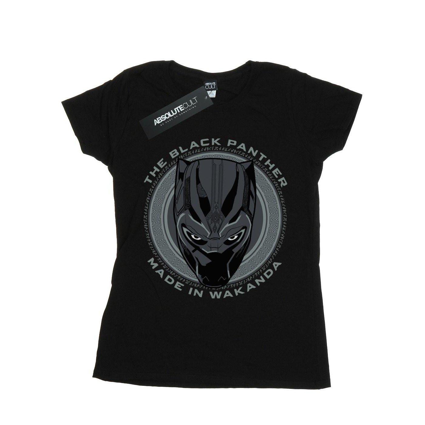 Image of Black Panther Made In Wakanda Tshirt Damen Schwarz XL