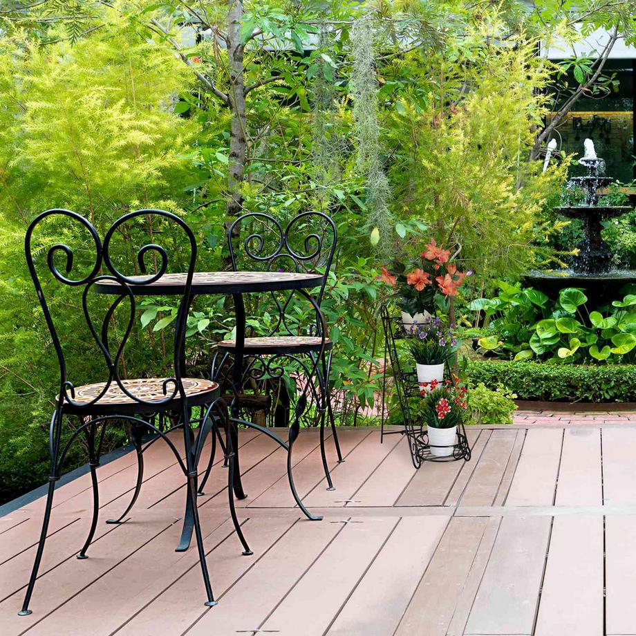 B2X Schwarzer Blumenständer aus Metall  