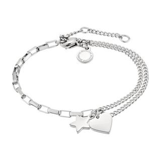 Cool Time Kids  Bracelet avec pendentifs en forme de cœur et d'étoile 