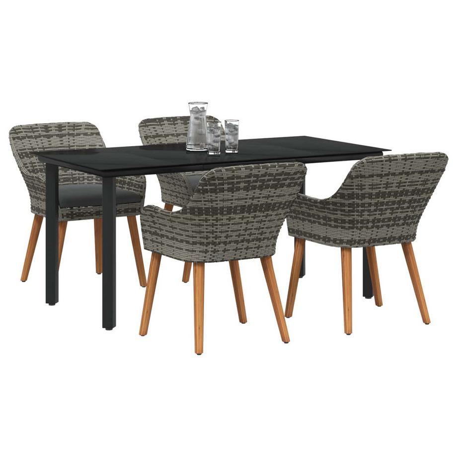 VidaXL Mobilier de jardin poly rattan  