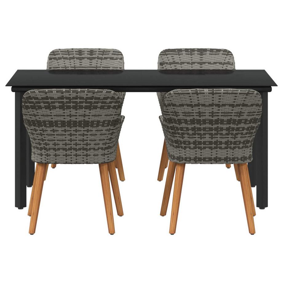 VidaXL Mobilier de jardin poly rattan  