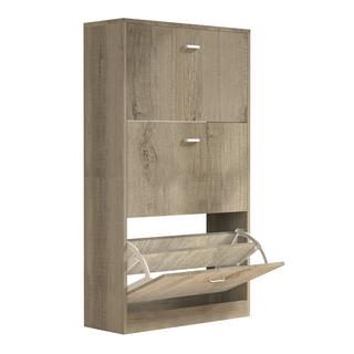 VCM Holz Regal Kipper Schuhregal Schuhschrank Schuhkipper 3 Klappen Sipos  