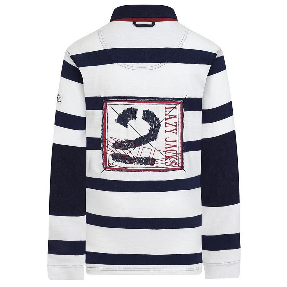 Lazy Jacks Maglia da rugby a maniche lunghe a righe  