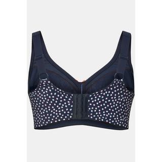 Ulla Popken  Soutien-gorge de maintien sans armatures, imprimé rétro - bonnet C-F 