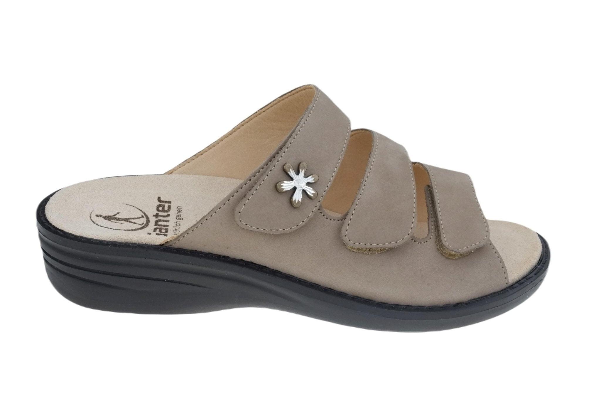 Image of Hera - Nubuk Sandale Damen Grau 37