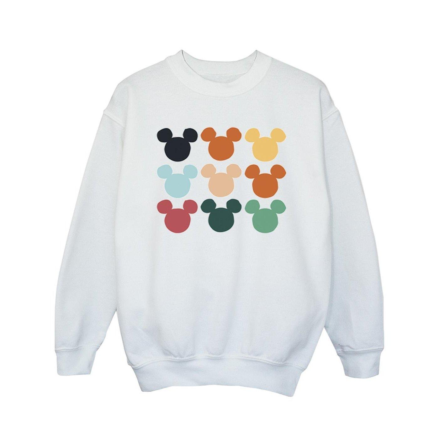 Image of Mickey Mouse Heads Square Sweatshirt Mädchen Weiss 152-158
