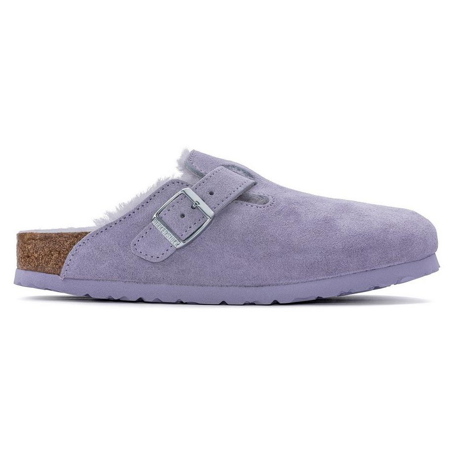 BIRKENSTOCK  Sabots avec fourrure d’agneau cuir suède femme  Boston 