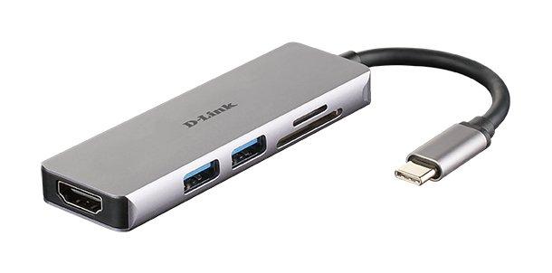 D-Link  DUB-M530 Notebook-Dockingstation & Portreplikator Kabelgebunden USB 3.2 Gen 1 (3.1 Gen 1) Type-C Aluminium, Schwarz 