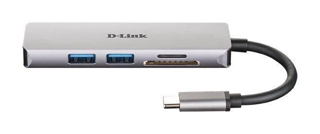 D-Link  DUB-M530 Notebook-Dockingstation & Portreplikator Kabelgebunden USB 3.2 Gen 1 (3.1 Gen 1) Type-C Aluminium, Schwarz 