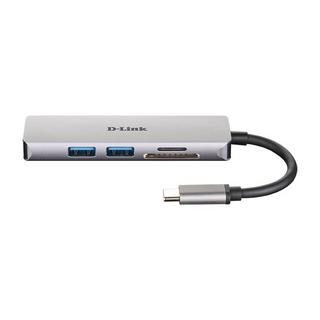 D-Link  DUB-M530 Notebook-Dockingstation & Portreplikator Kabelgebunden USB 3.2 Gen 1 (3.1 Gen 1) Type-C Aluminium, Schwarz 