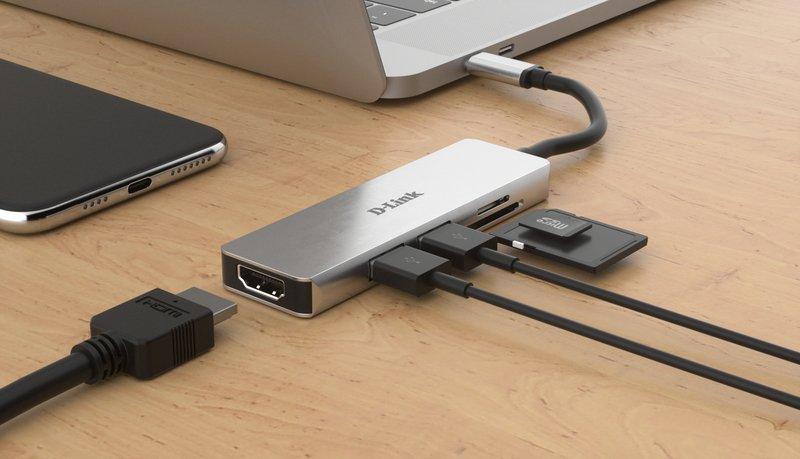 D-Link  DUB-M530 Notebook-Dockingstation & Portreplikator Kabelgebunden USB 3.2 Gen 1 (3.1 Gen 1) Type-C Aluminium, Schwarz 