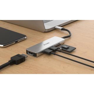 D-Link  DUB-M530 Notebook-Dockingstation & Portreplikator Kabelgebunden USB 3.2 Gen 1 (3.1 Gen 1) Type-C Aluminium, Schwarz 