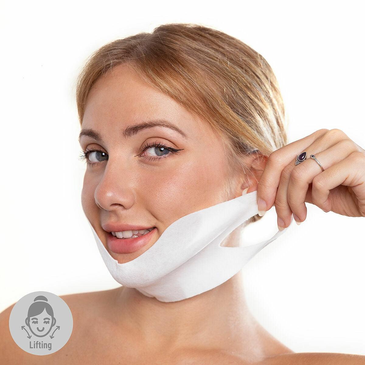 InnovaGoods  Straffende Gesichtsmaske gegen Doppelkinn - 5 Stk 