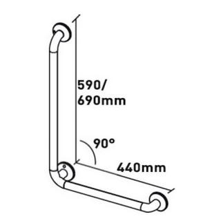 diaqua  'Barre d'appui 90° blanc' 