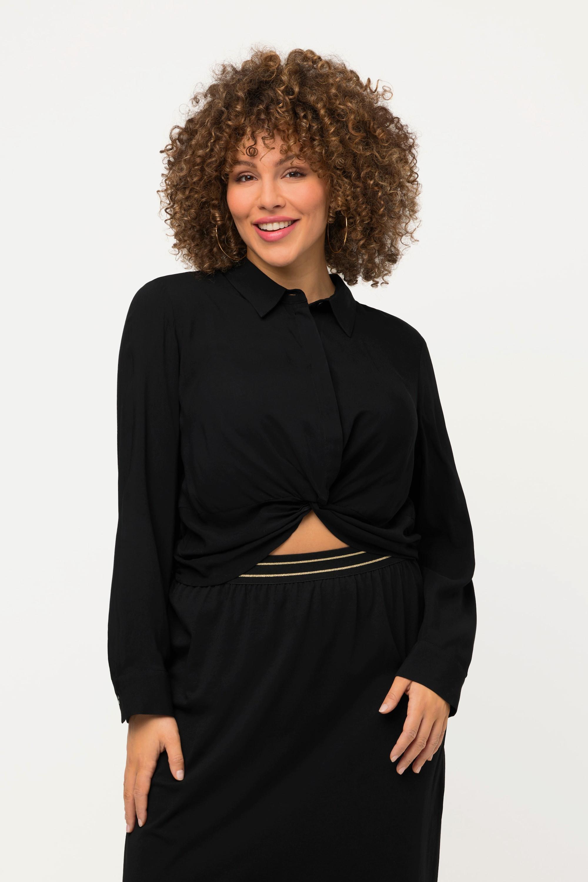 Ulla Popken Camicia Corta Nodi Maniche Lunghe  