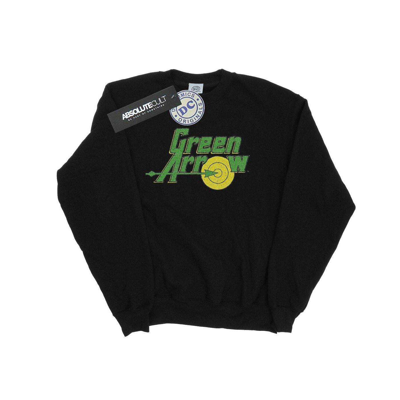 Image of Green Arrow Crackle Logo Sweatshirt Mädchen Schwarz 152-158