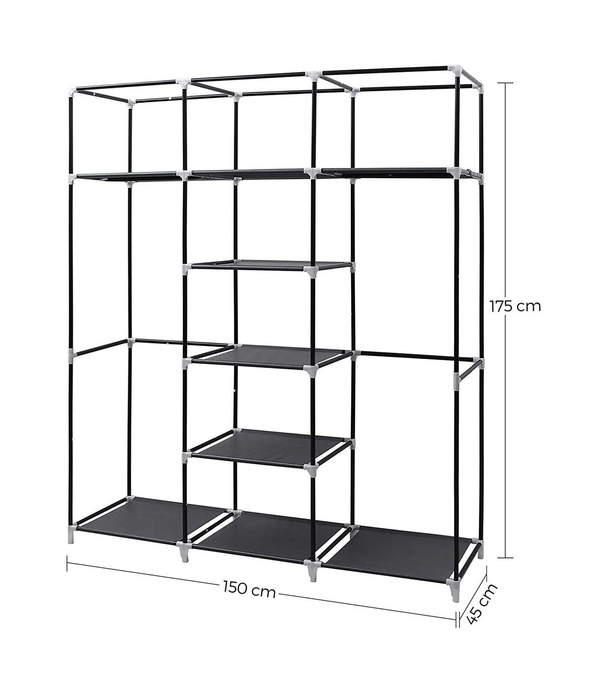 Calicosy Armadio di Stoccaggio Pieghevole in Tessuto con appendino- L150 cm  
