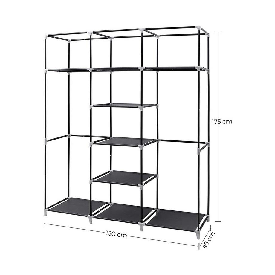 Calicosy Armadio di Stoccaggio Pieghevole in Tessuto con appendino- L150 cm  