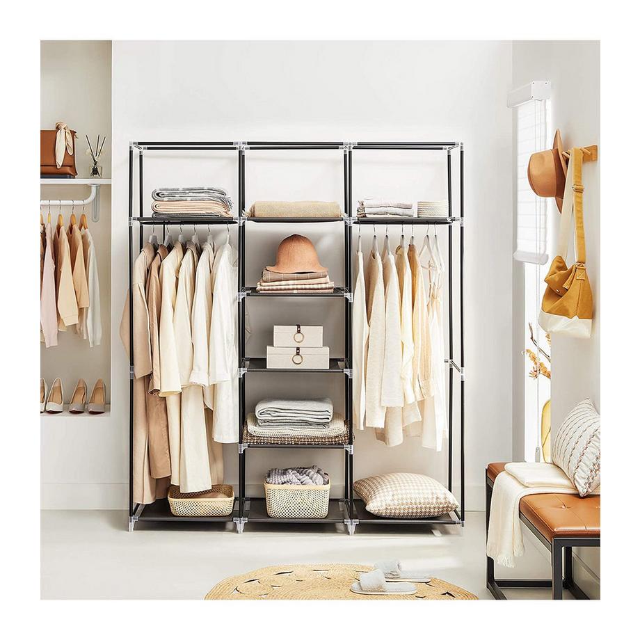 Calicosy Armadio di Stoccaggio Pieghevole in Tessuto con appendino- L150 cm  