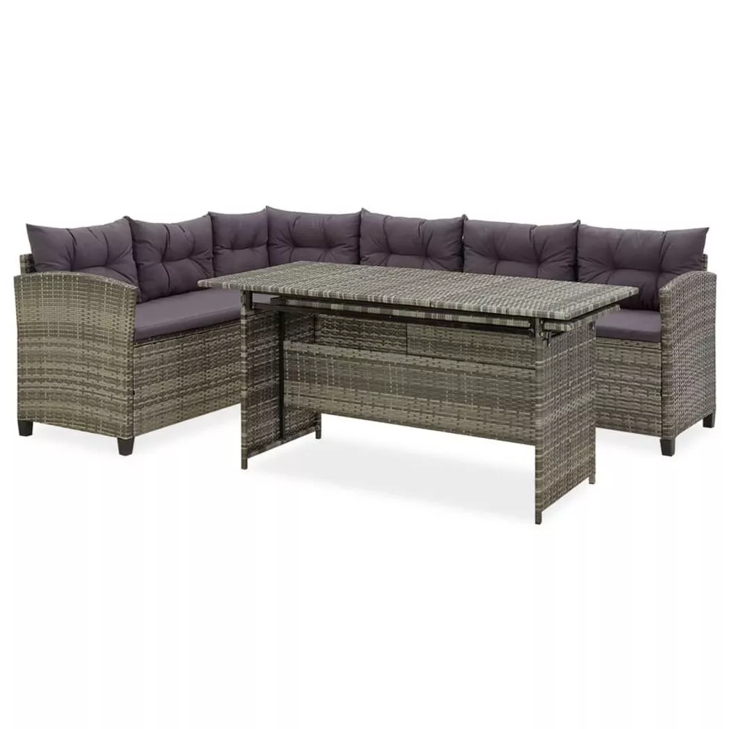 VidaXL - Garten-lounge-set poly-rattan, One Size, Grau