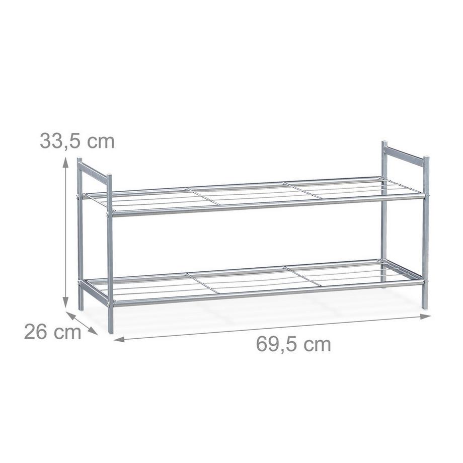 Northix Schuhregal mit 2 Ebenen  