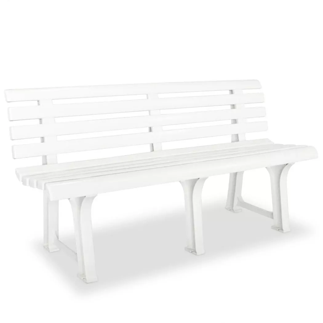 VidaXL   Banc de jardin  Plastique Blanc 145,5 cm