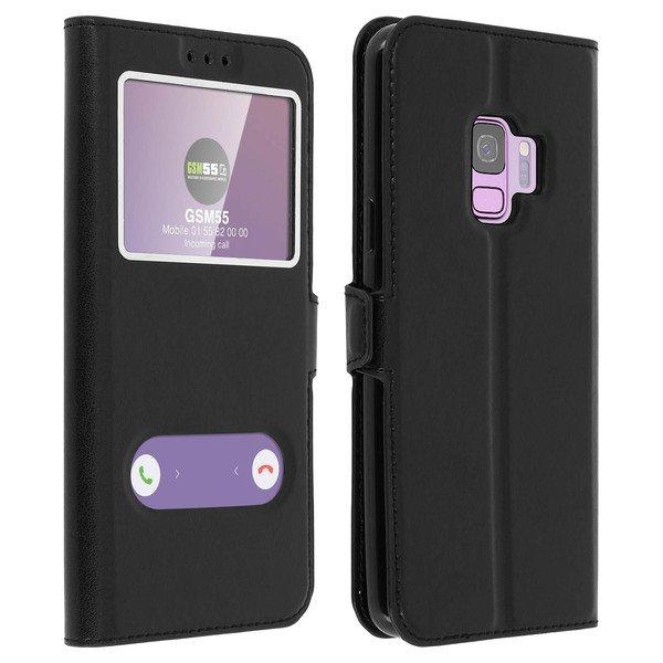 Avizar  Samsung Galaxy S9 Flip ViewCover Schwarz 