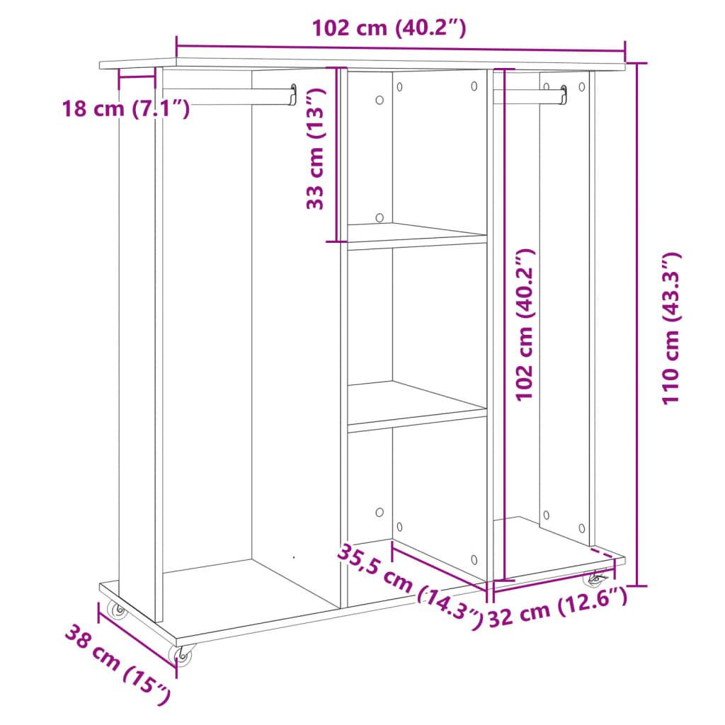 VidaXL  Garde-robe bois d'ingénierie 