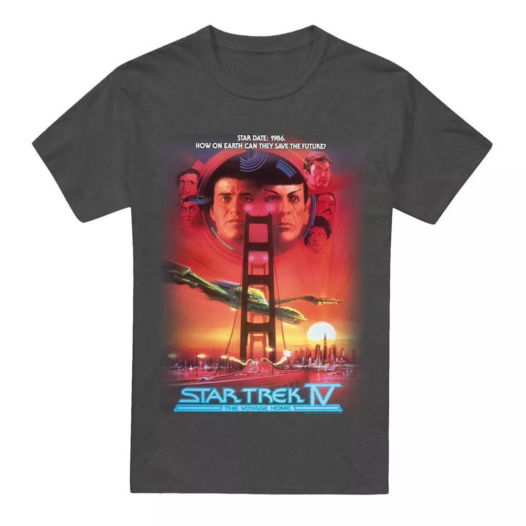 Star Trek - The Voyage Home TShirt, für Damen, Charcoal Black, Größe 3XL