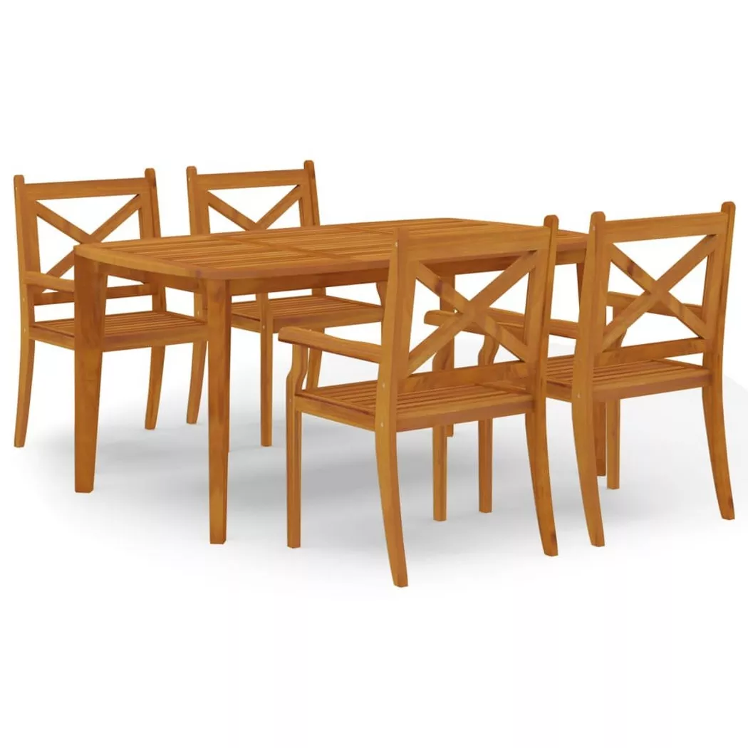 VidaXL - Garten essgruppe akazienholz, One Size, Braun