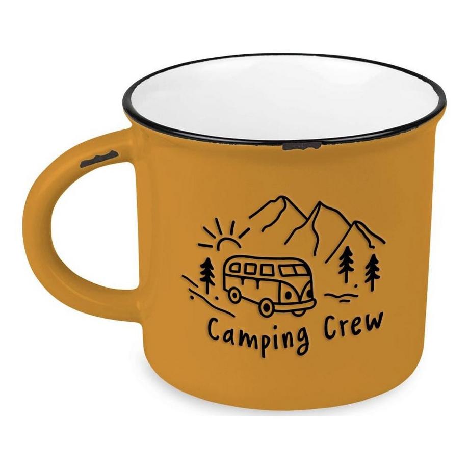 Grafik Werkstatt Atelier graphique Tasse vintage Bergglück Équipe camping  