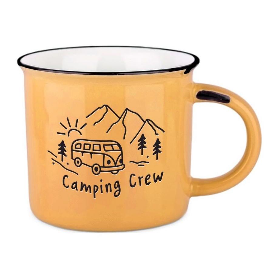 Atelier graphique Tasse vintage Bergglück Équipe camping