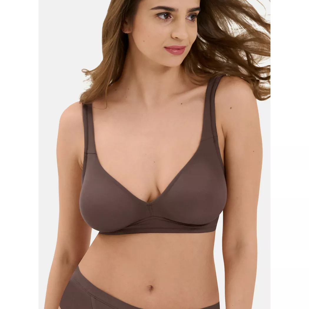 Lisca - Komfort-BH ohne Bügel Maya, für Damen, Erdbraun, Größe 75F