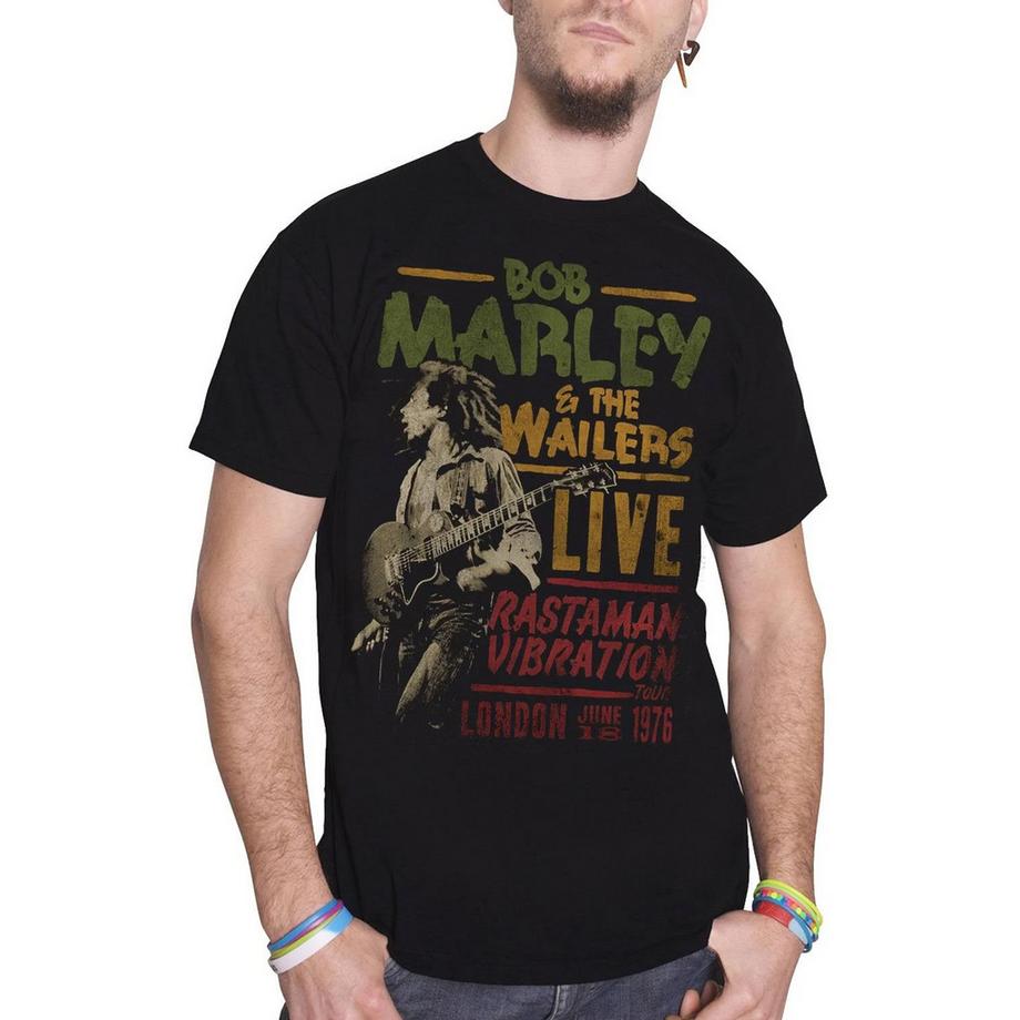Bob Marley Rastaman Vibration Tour 1976 Maglietta  