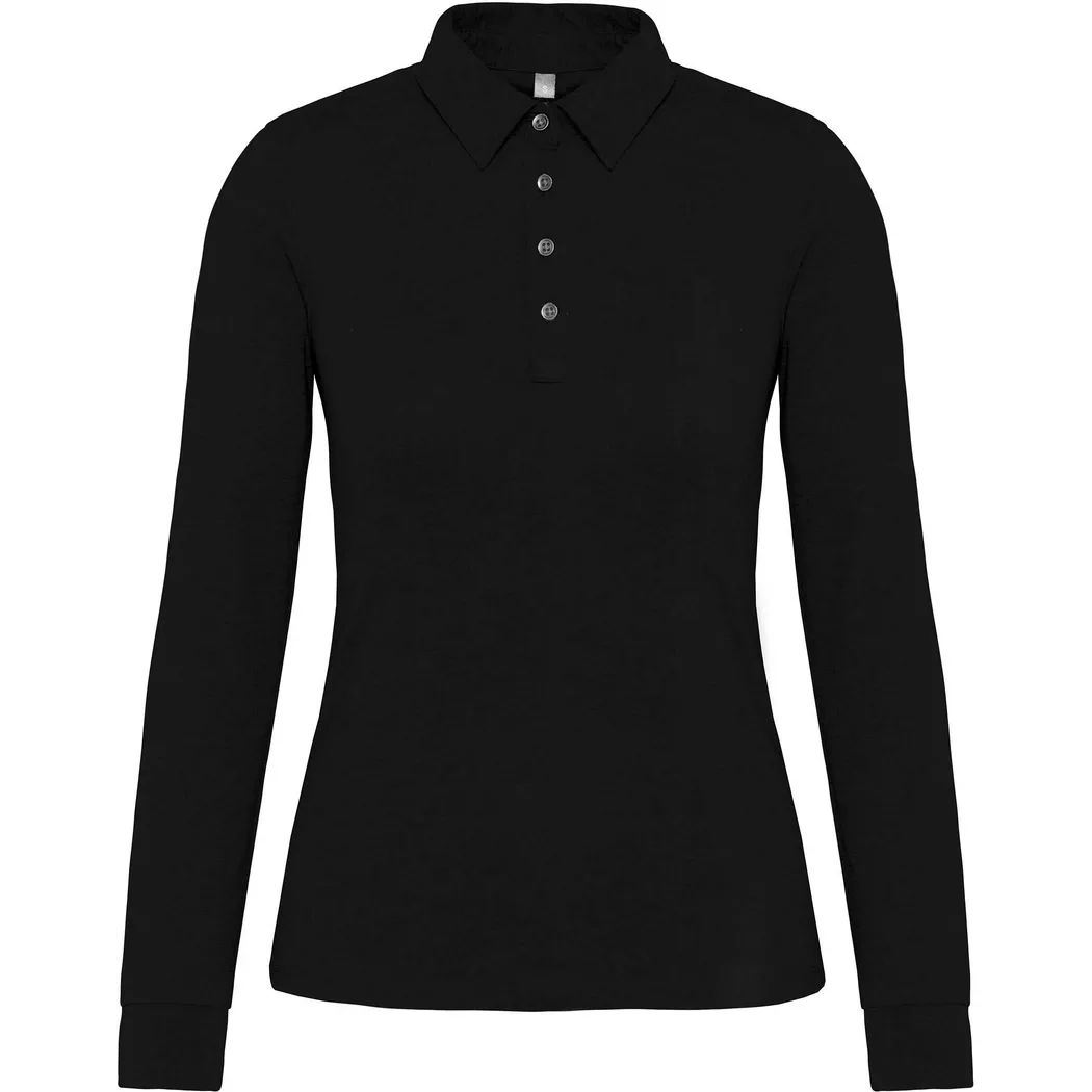 Kariban - polo-shirt damen jersey, für Damen, Schwarz, Größe XL