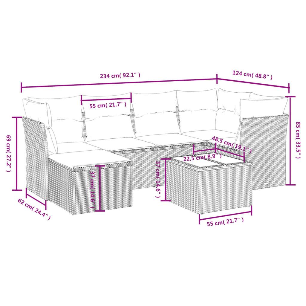 VidaXL set divano da giardino Polirattan  