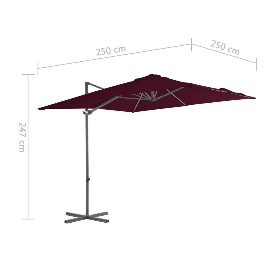 VidaXL Parasol de jardin en porte-à-faux  