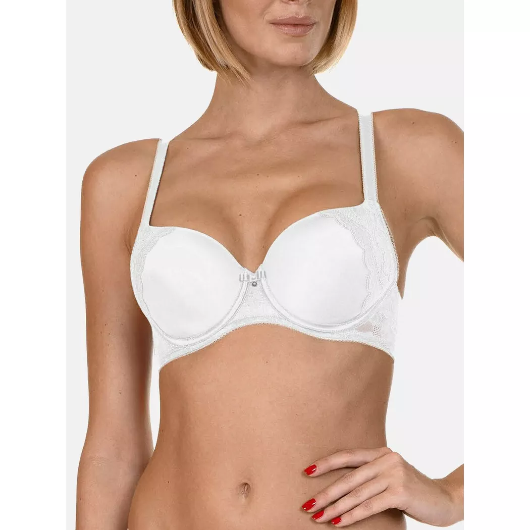 Lisca - Vorgeformter BH Evelyn, für Damen, Beton-Optik / Weiss, Größe 85C