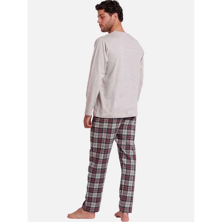 Admas Antonio Miro Cobblestone Langarm Pyjama Outfit  