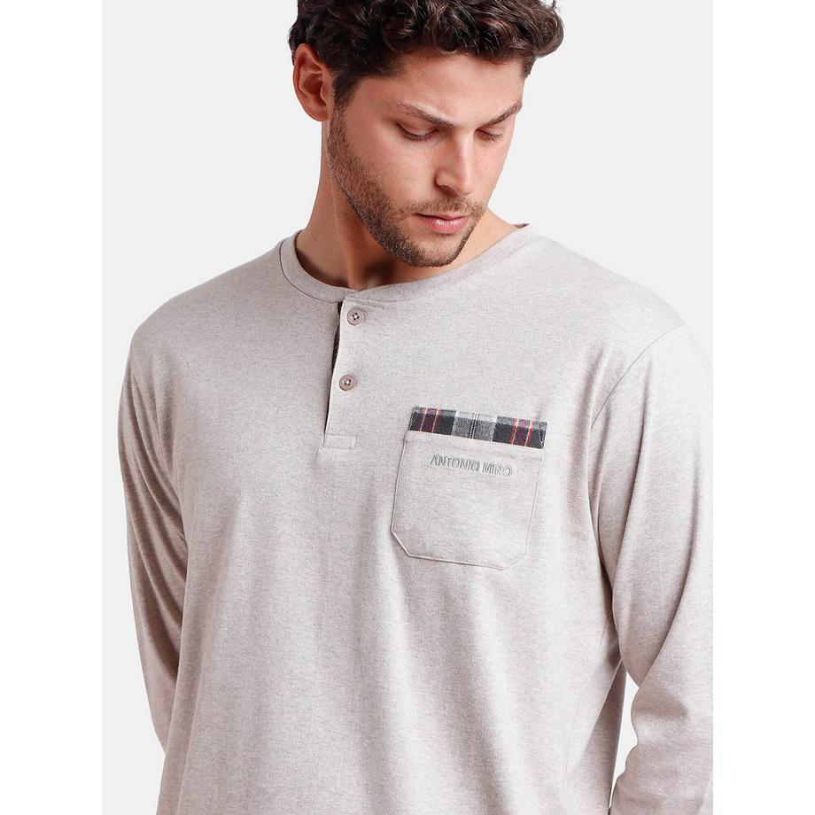 Admas Antonio Miro Cobblestone Langarm Pyjama Outfit  