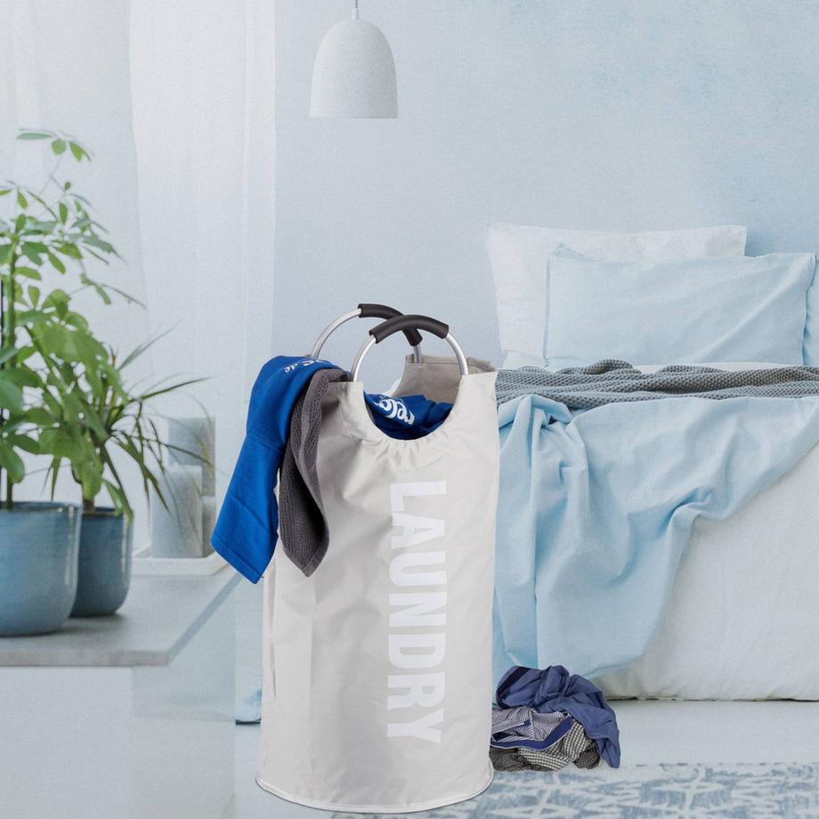 B2X Cesto portabiancheria pieghevole con manico  