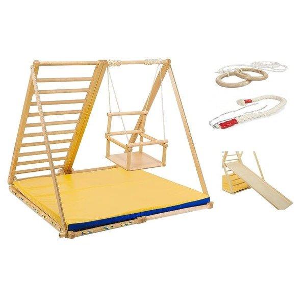 Image of Klettergerüst Für Kinder. Salair - Junior Set. Gelb Montessori® Sport&gym Unisex Gelb Bunt ONE SIZE