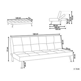 Beliani Schlafsofa aus Bouclé Retro HASLE  